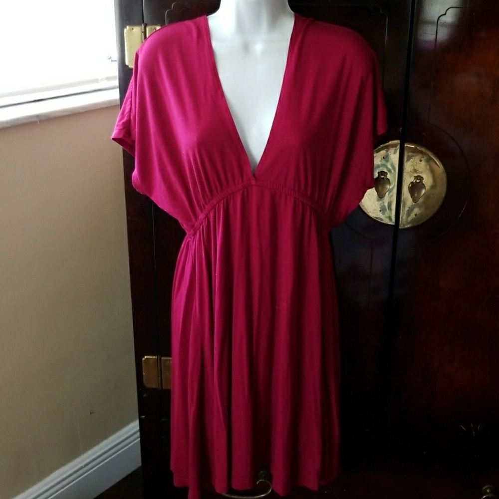 Mossiomo viloet dark pink dress, large